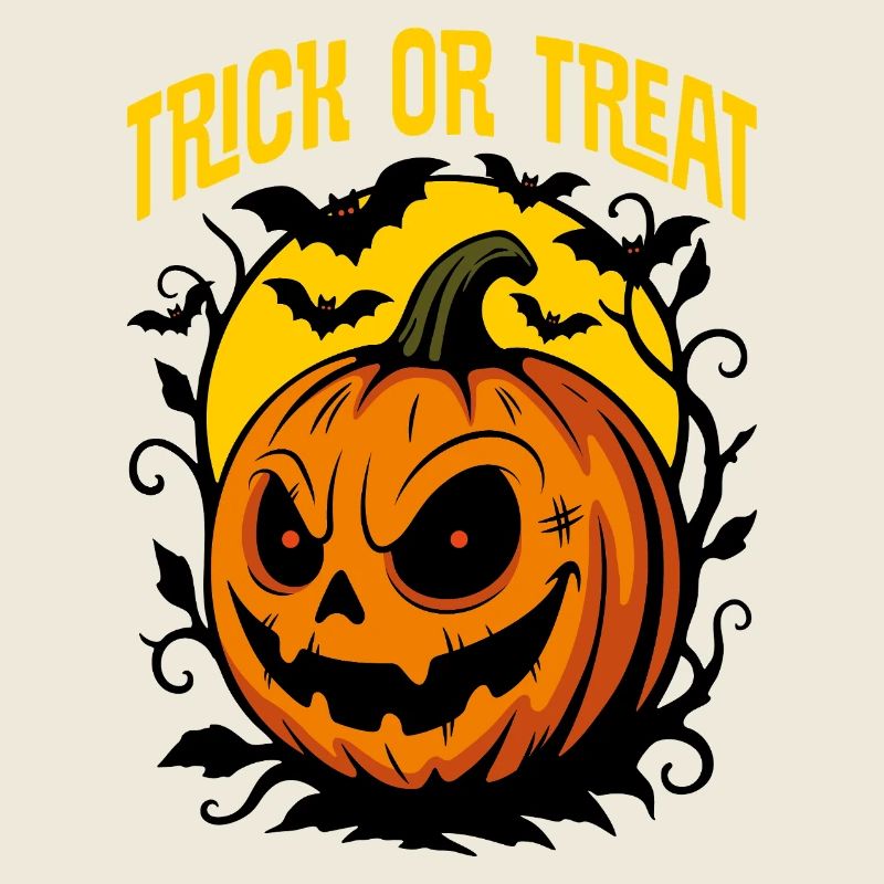 Gruselige Kürbis Laterne Halloween - Süßes oder Saures