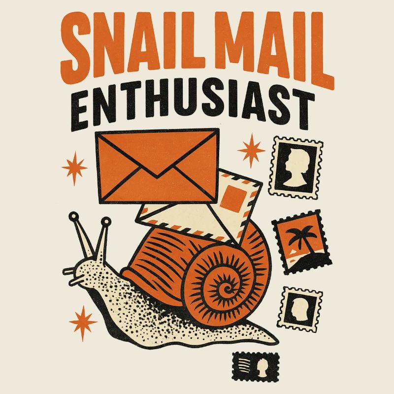 Snail Mail Enthusiast Illustration