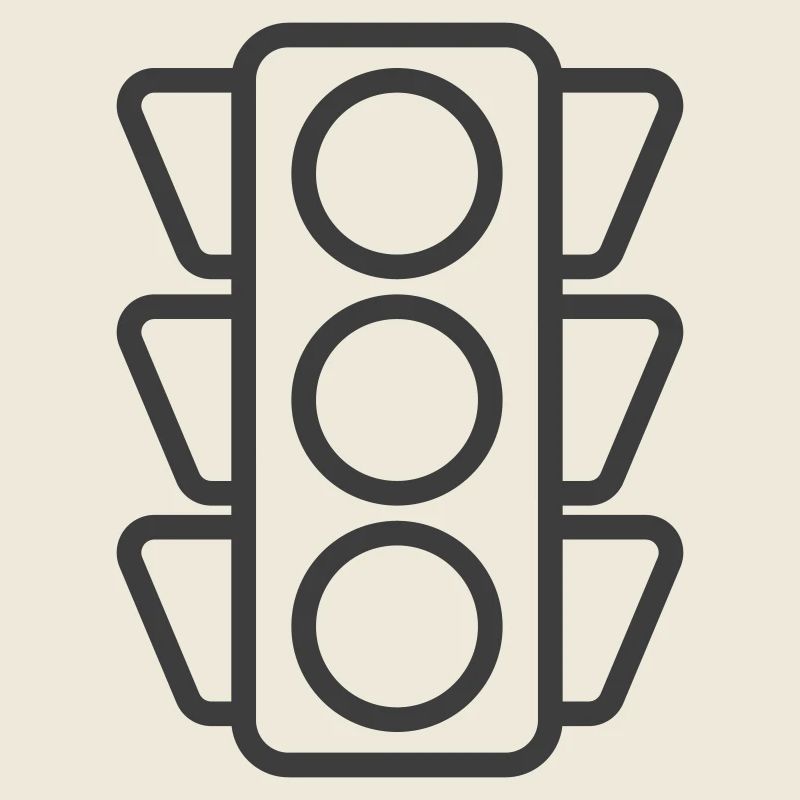 Icône de ligne de feu de circulation