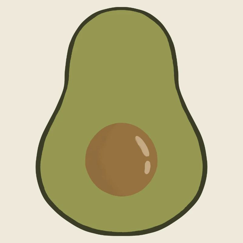 Vibrant Avocado Fruit Illustration