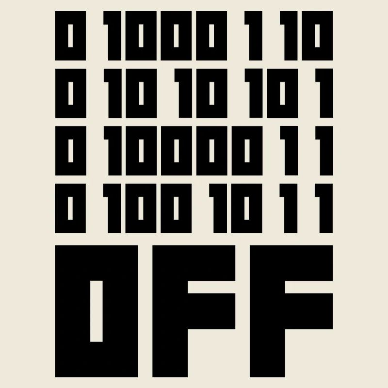 Binary Code F**k OFF – Humour Nerd & Geek Code