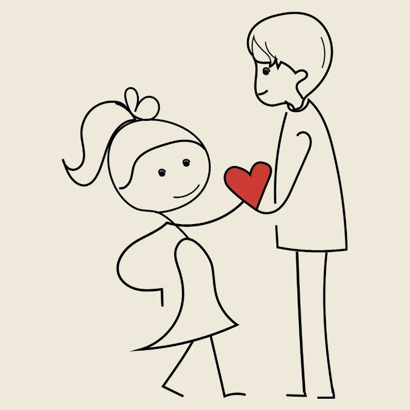 Friends exchanging affection