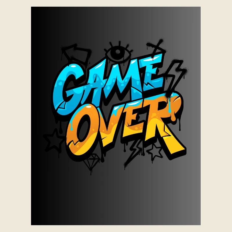 Graffiti Style Game Over Design