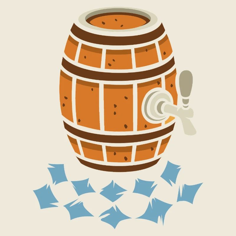 Dessin animé du tonneau de bière de Munich