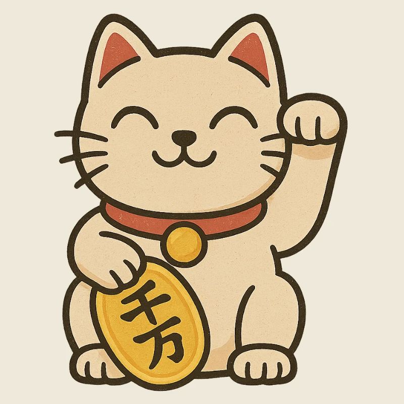 Pièce de fortune Maneki Neko
