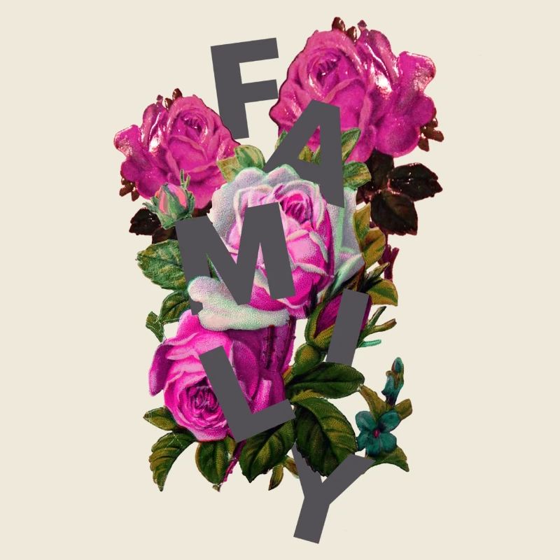 Florale Familienmonogramm Collage