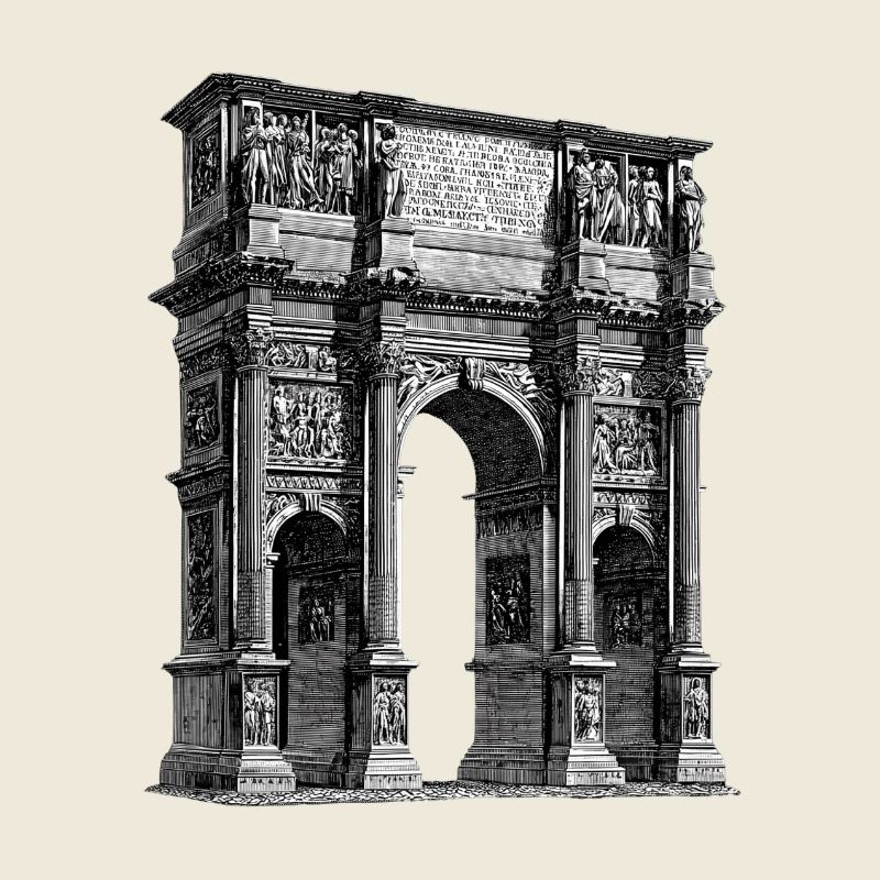 Römischer Triumphbogen – Antiker Stich