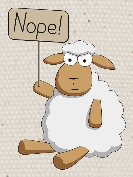 Nope! - protesting sheep