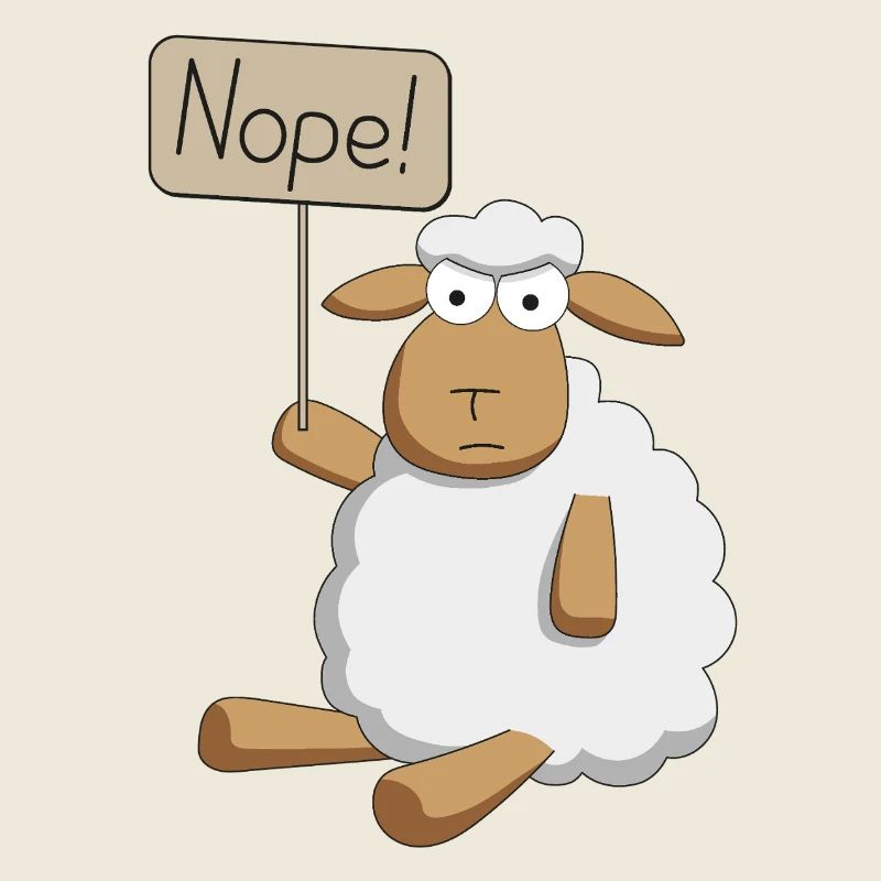 Nope! - protesting sheep