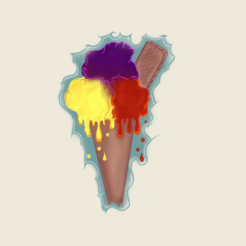 Regenbogen Eis 