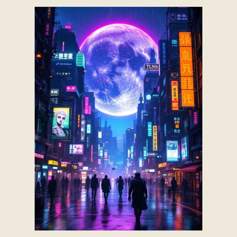 Lune dans la ville