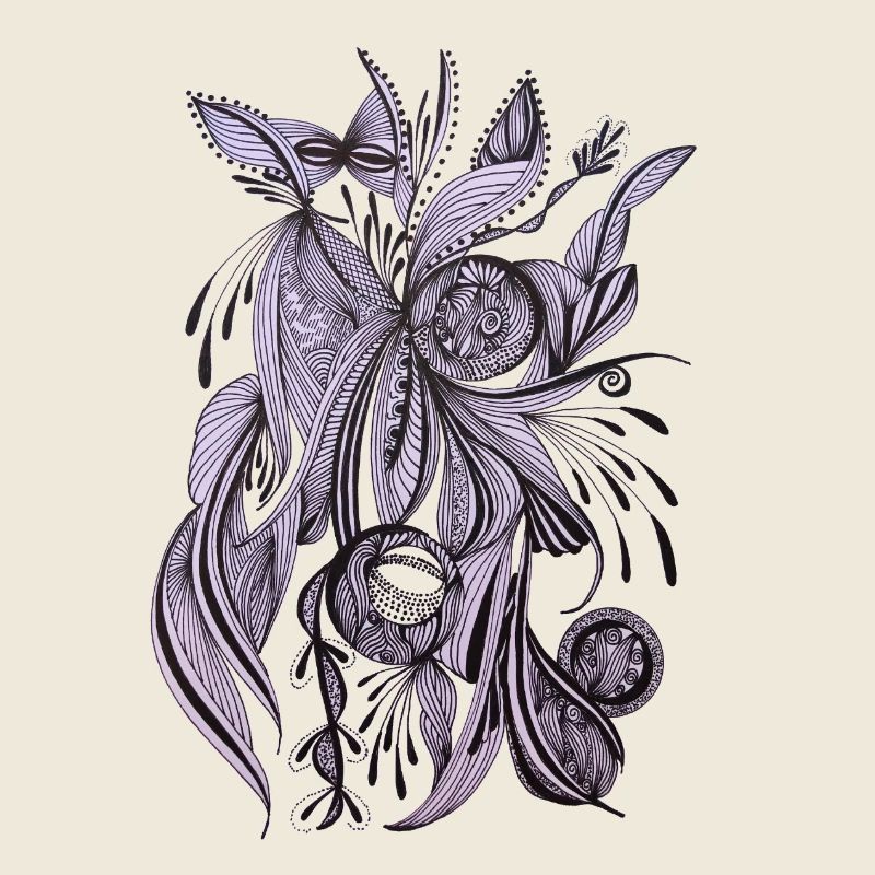 Fleur de ligne violette