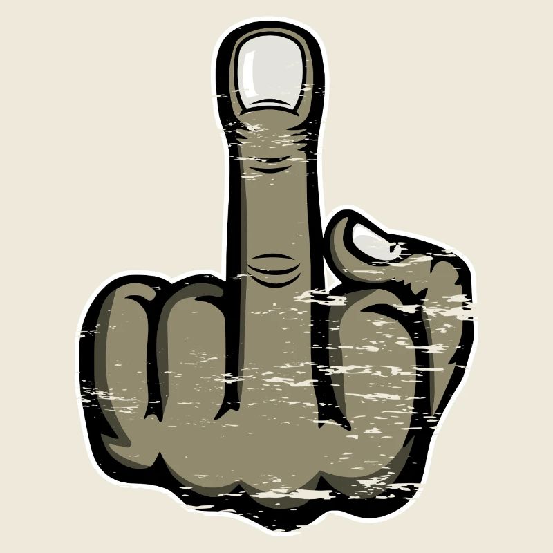 Mittelfinger Stinkefinger Design used