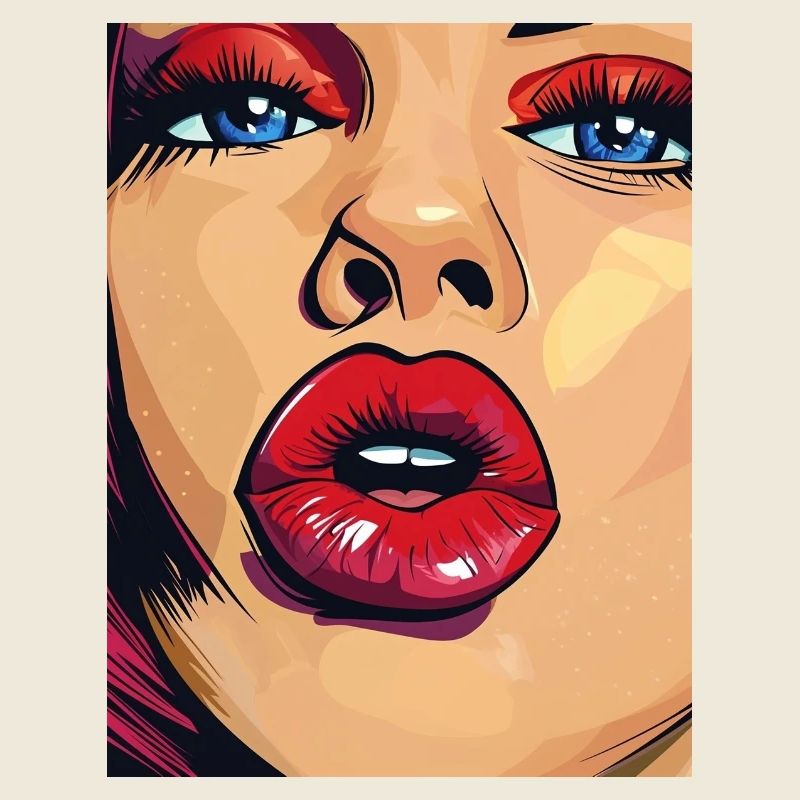Pop-Art Lippenstift Blick