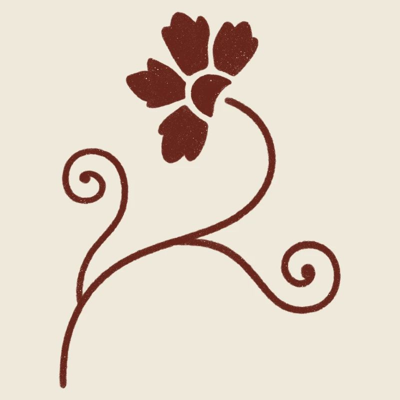 Rustikales Blumenornament