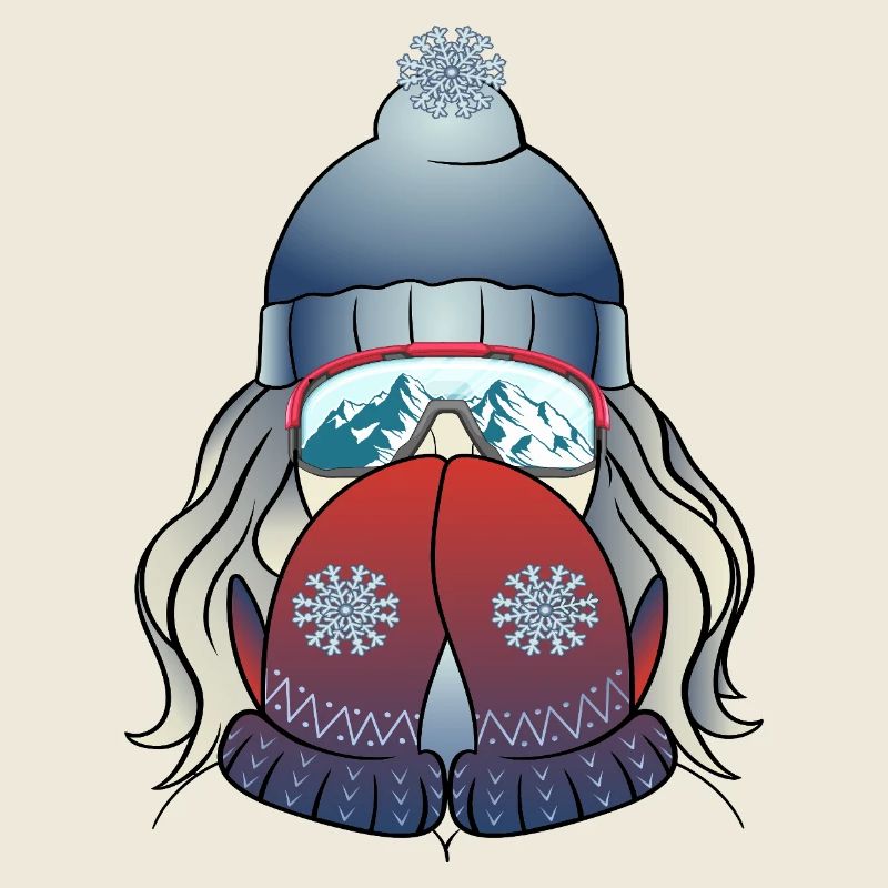 Fille d’hiver avec flocon de neige