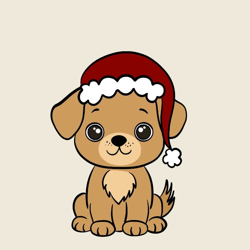 Süßer Santa Hund