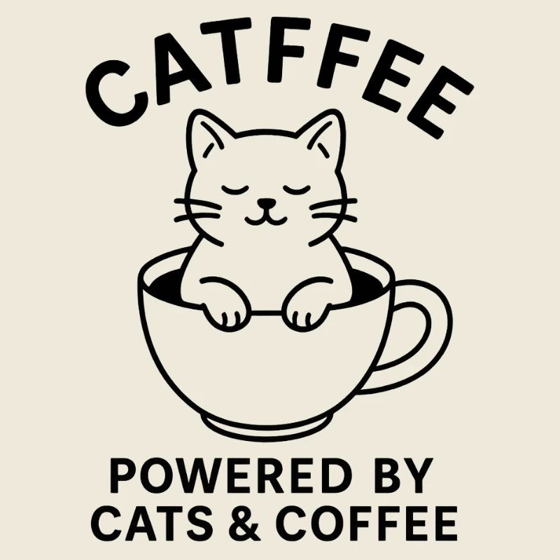 Chat dans une tasse à café