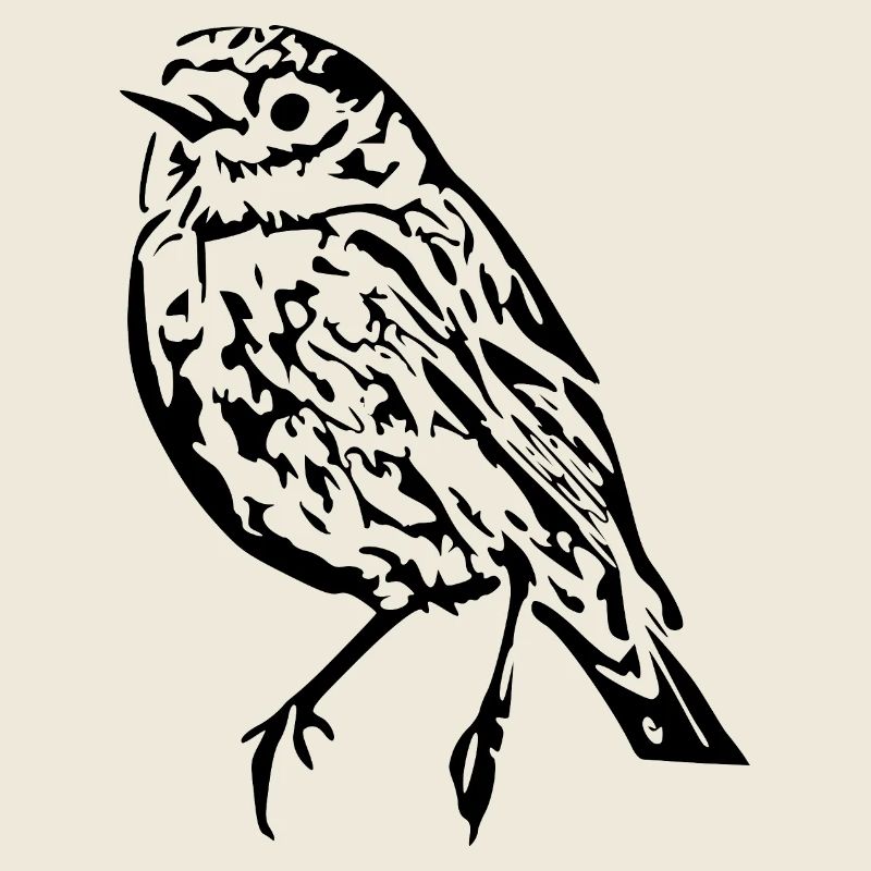 Schwarzer Vogel schwarz Geschenk Weihnachten 