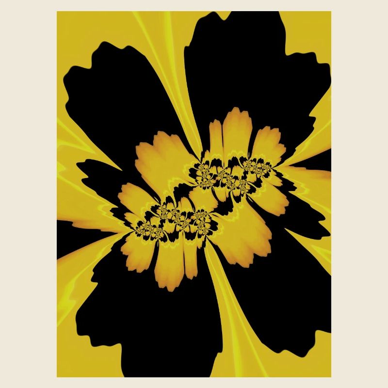 Fleur jaune noire