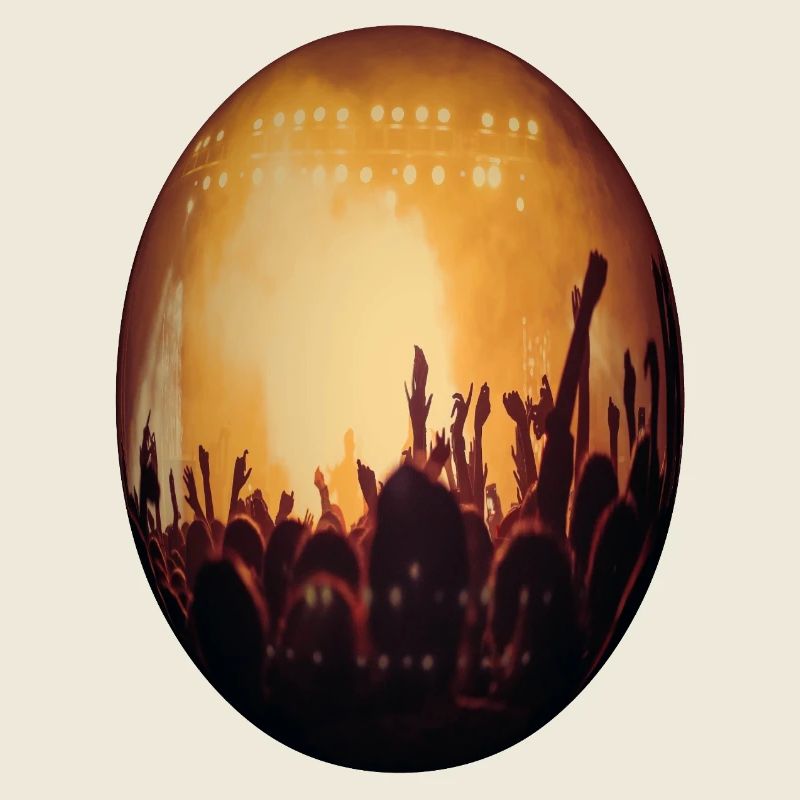 Concert light: Crowdsilhouette