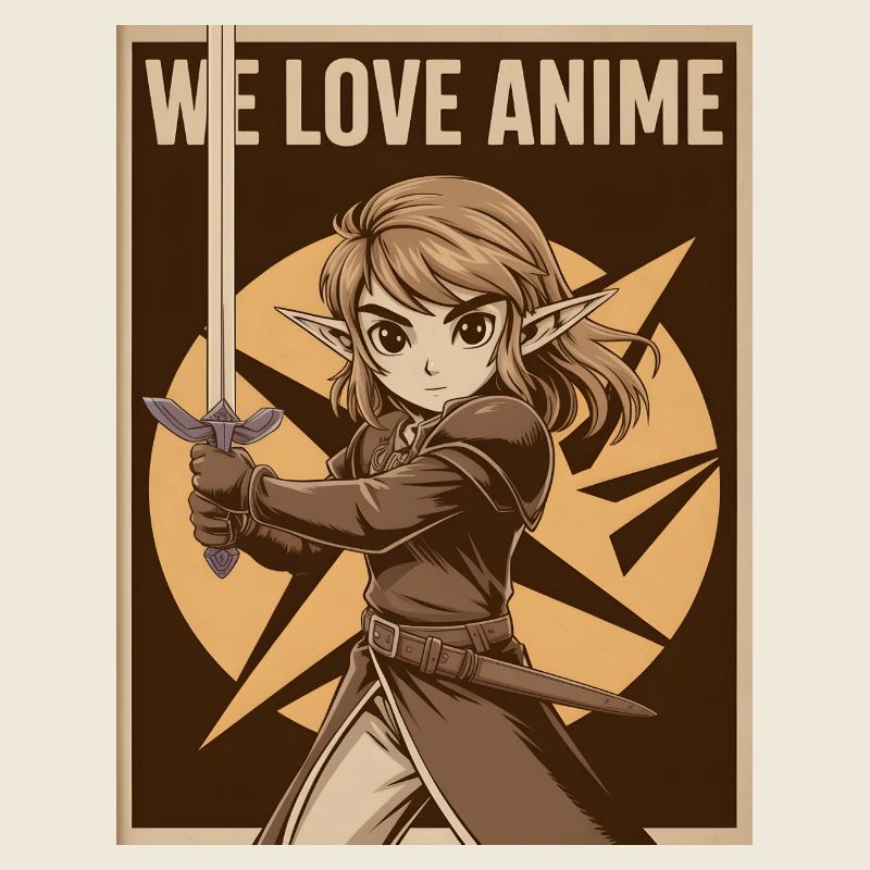 Héroïne d’anime avec une épée