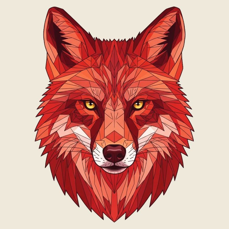 Polygonaler Fuchs Kopf