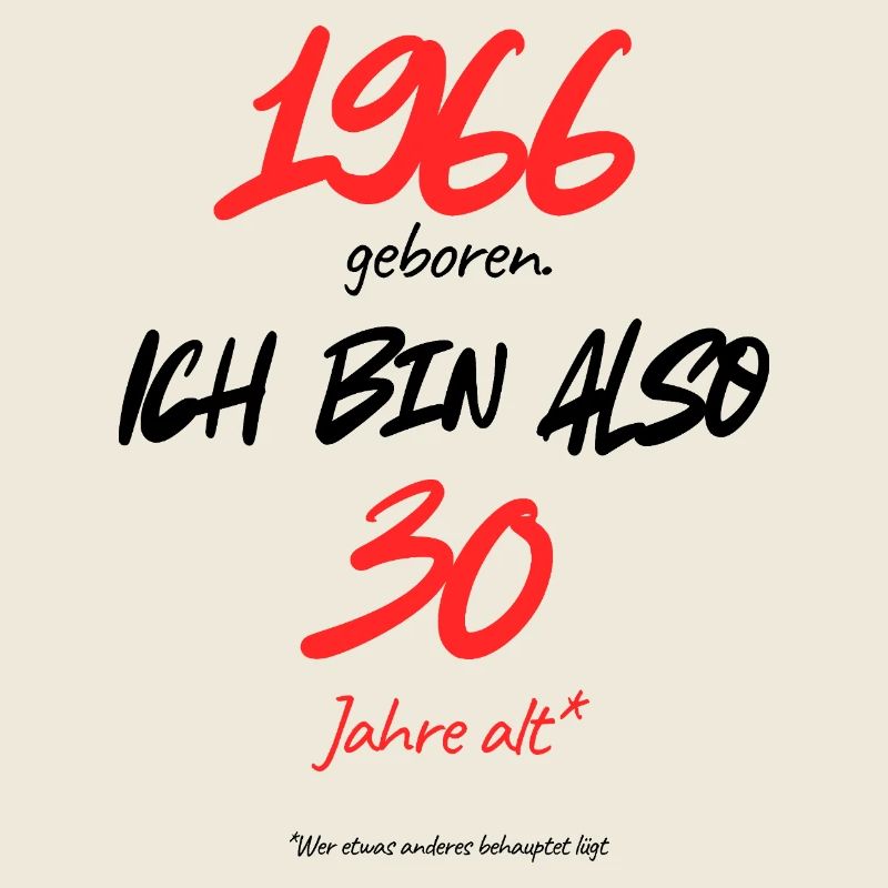Born in 1966 – still 30, 60th birthday