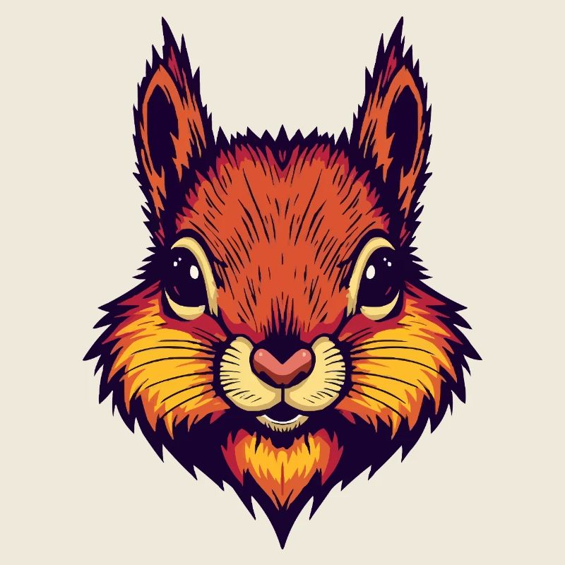 Écureuil automnal éclatant