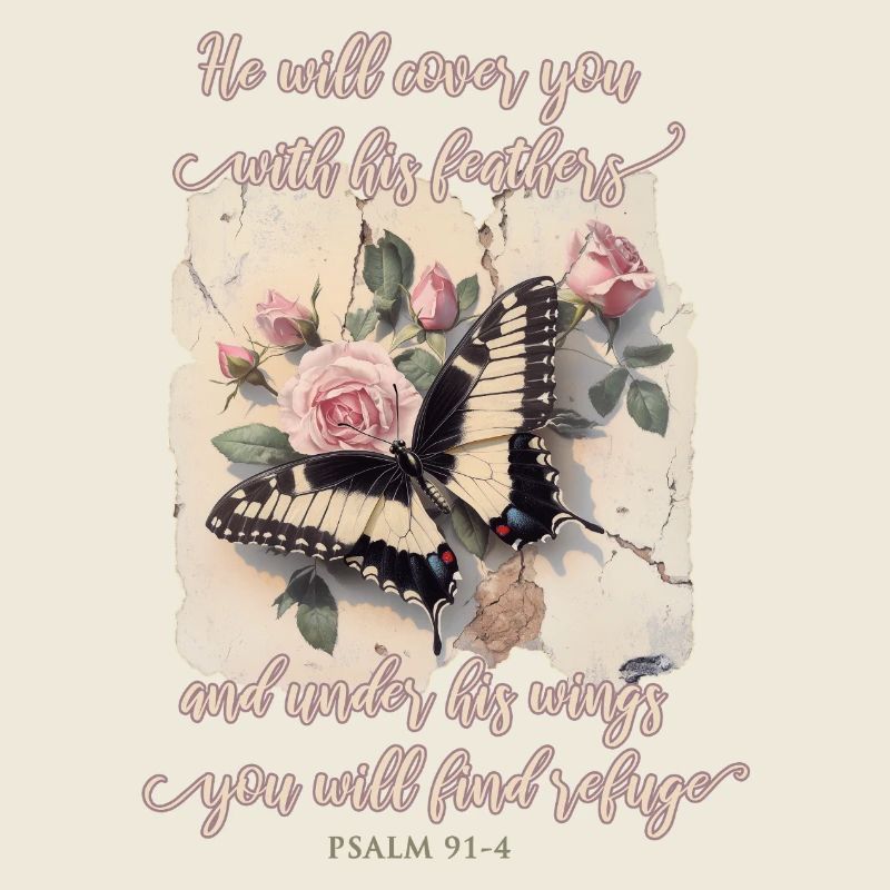 Bibelvers Schmetterling Christlich
