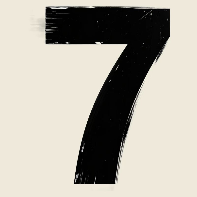 Verblasste Sieben Glyph