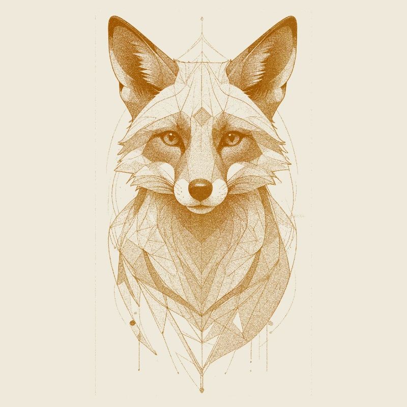 Wolfkopf mit Mandala-Krone