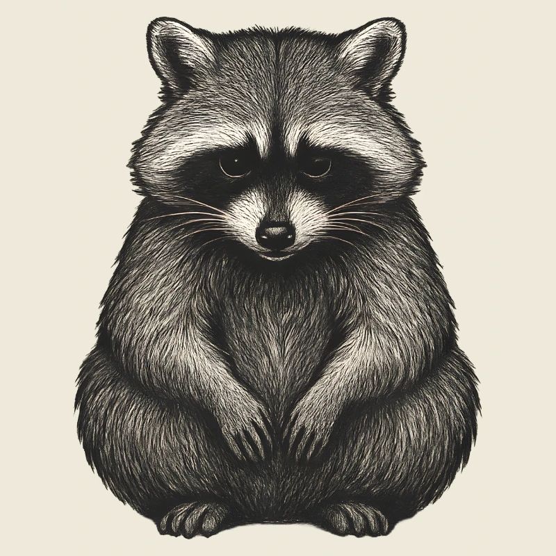 Schatten Waschbär Illustration