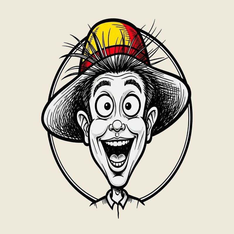 Jovial Face Colorful Hat