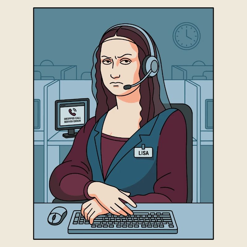 Mona Lisa Support Mitarbeiter Humor