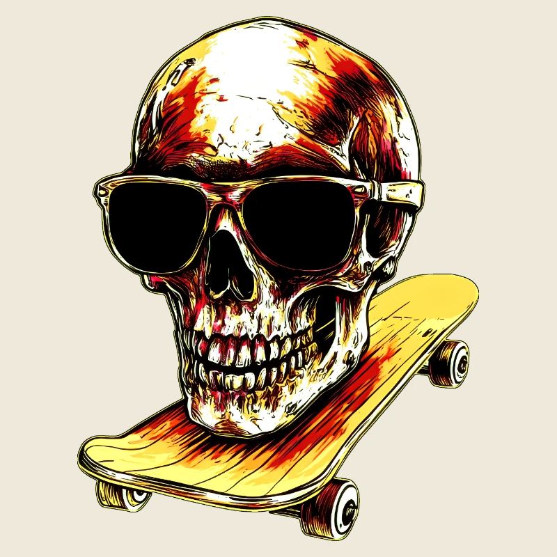 Skull Skateboarder