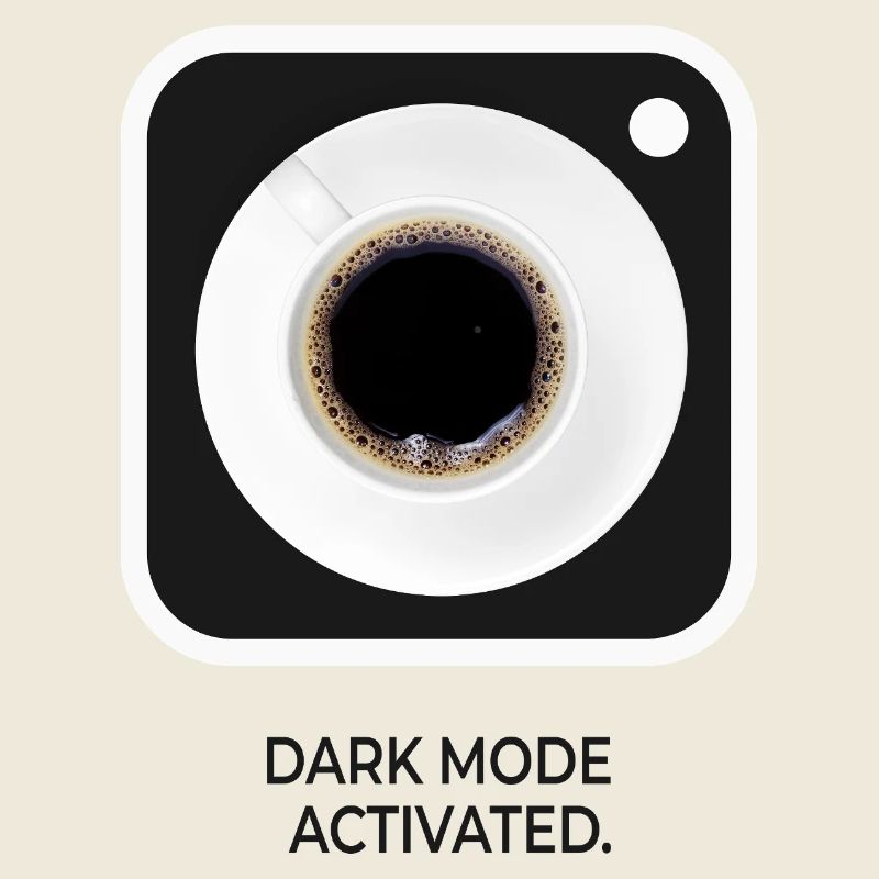 Dark Mode Activated Kaffee Nerd Spruch