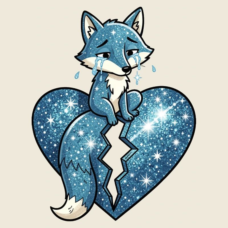 Fuchs tier traurig symbol herz gebrochen 