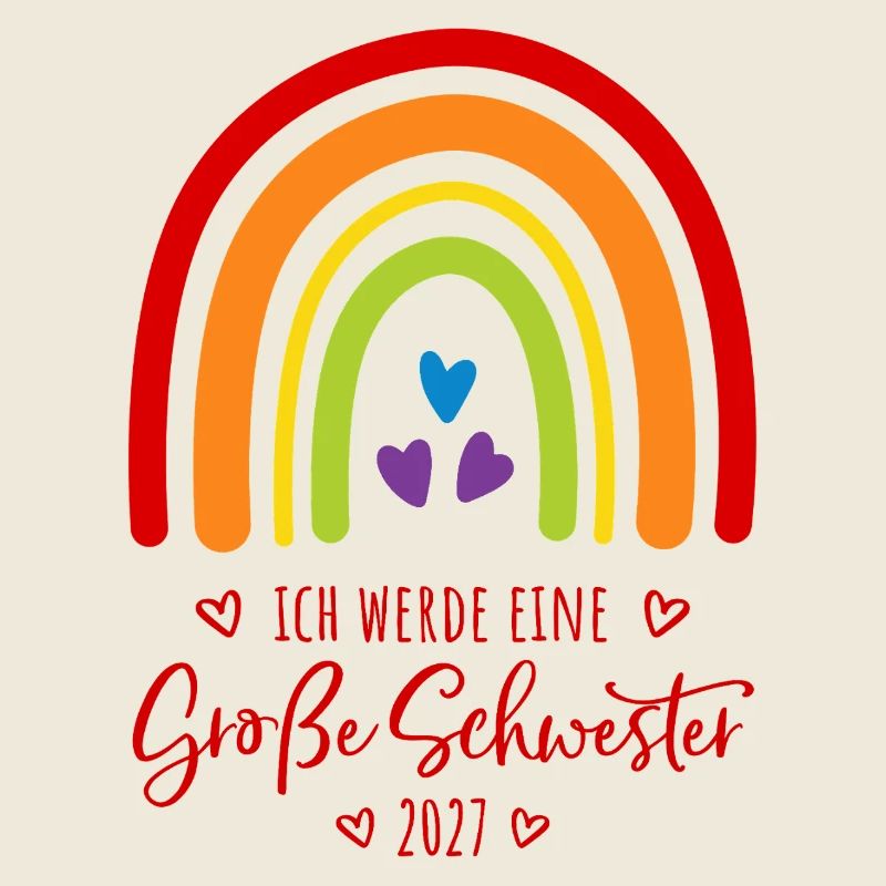 Ich werde eine Große Schwester 2027 Regenbogen
