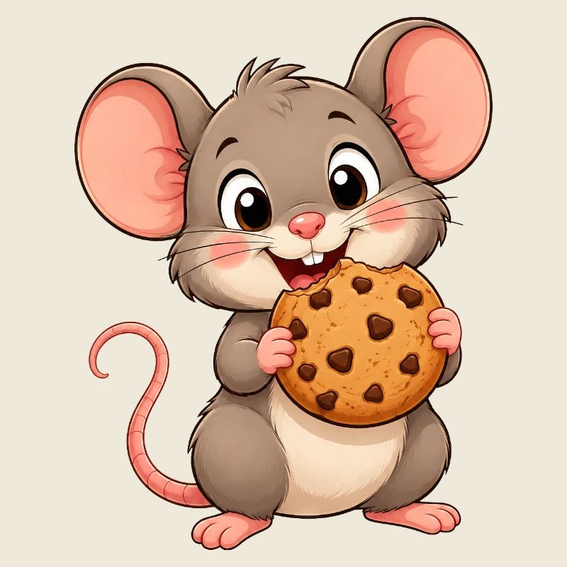 Drôles de petits biscuits mignons en forme de souris en forme de bonbons à grignoter