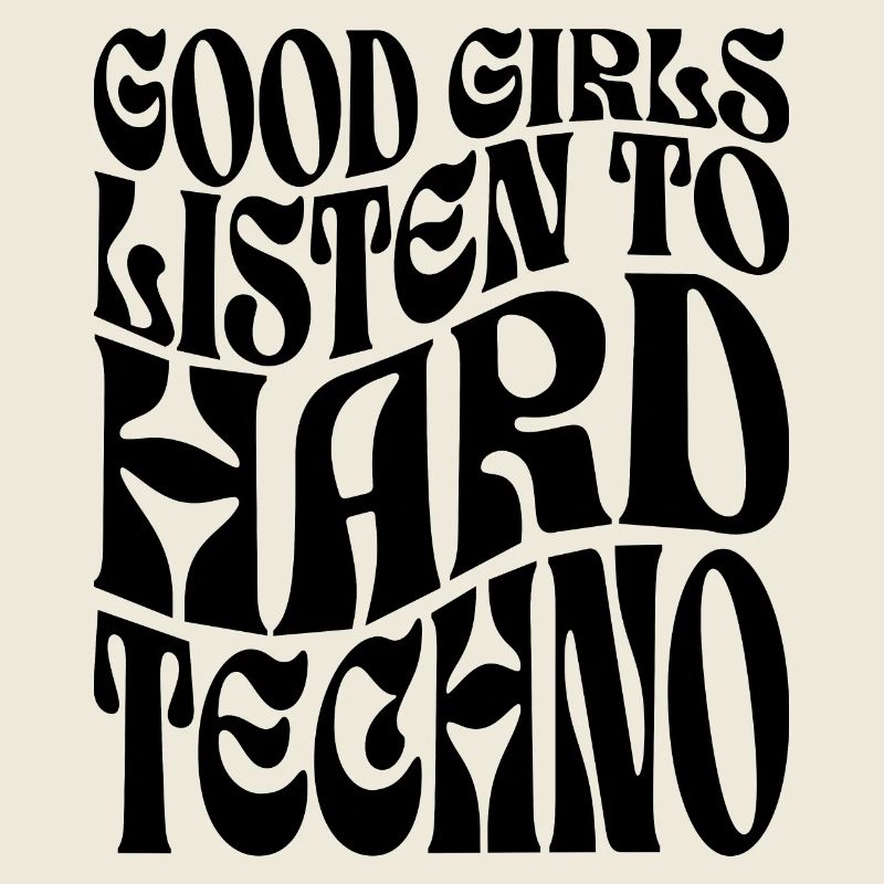 Mädchen hören Hard Techno EDM