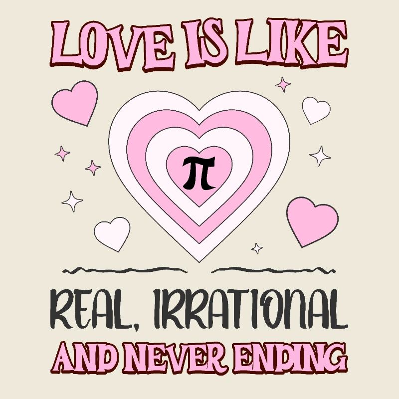 L’amour est comme Pi réel, irrationnel et sans fin