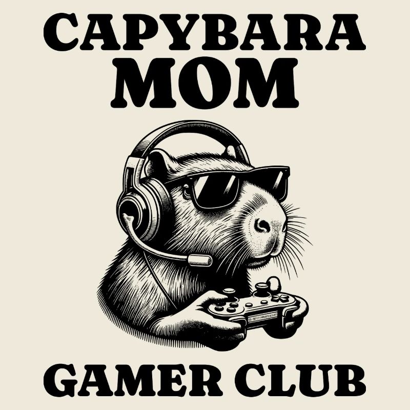 Capybara Joueuse Capybara Maman Gameuse