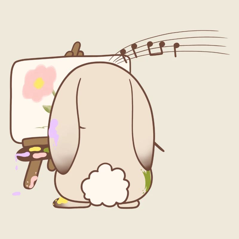 Adorable tableau de lapin