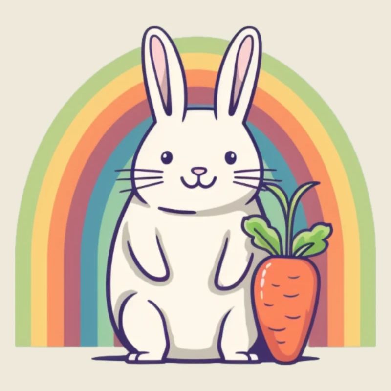 Regenbogen Hase