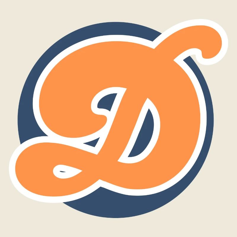 Buchstabe d orange sport