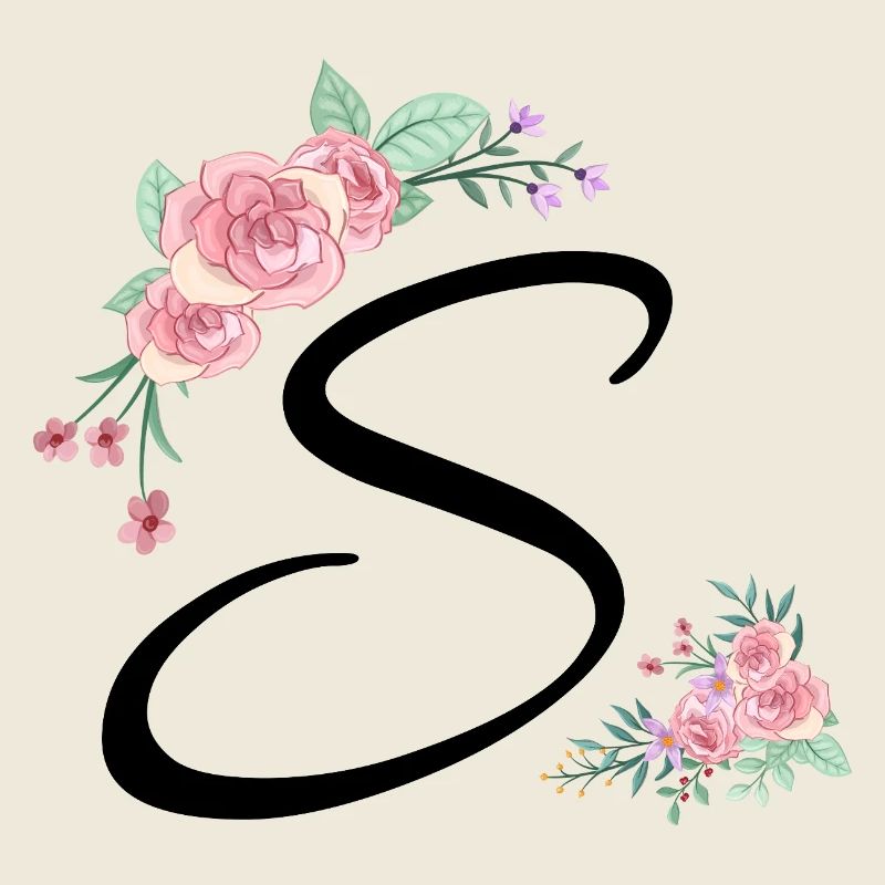 Lettre s fleurs