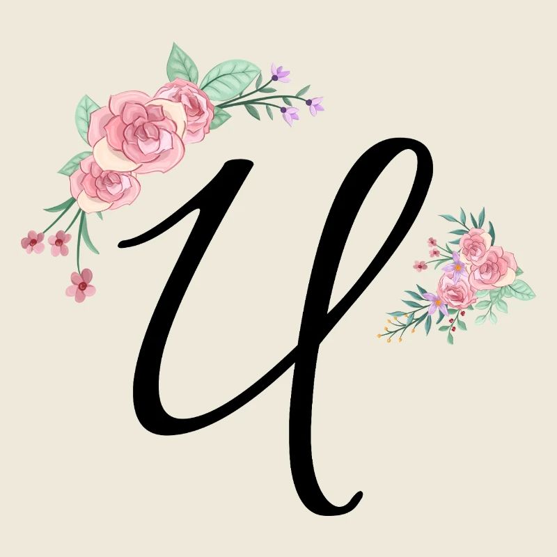 Lettre u fleurs