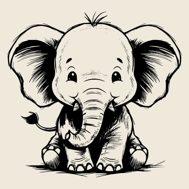 Éléphant mignon