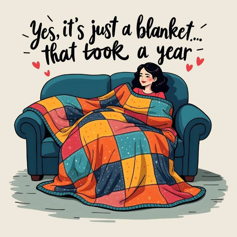 Quilten Nähen - Selbstgenähte Decke